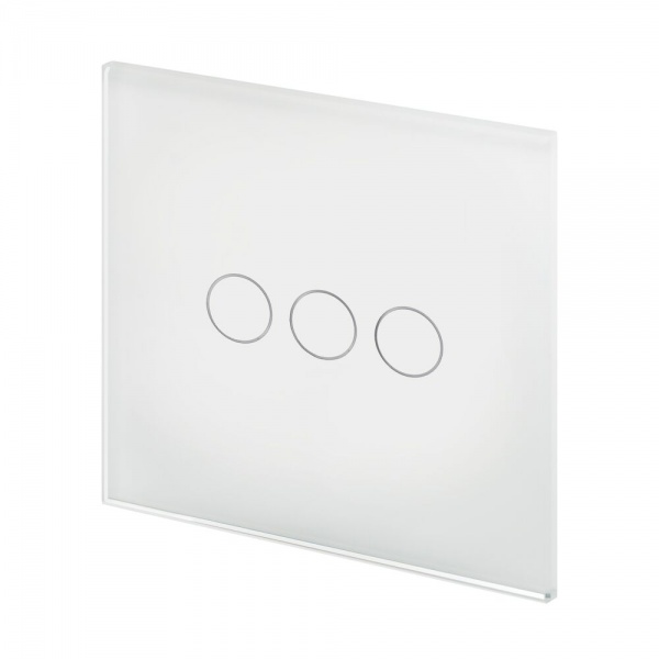 Crystal PG Wirefree Touch Light Switch 3 Gang White